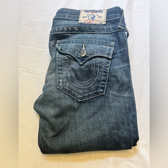 True Religion Brand Jeans Straight Distressed Jeans Size 29 - Picture 6 of 6